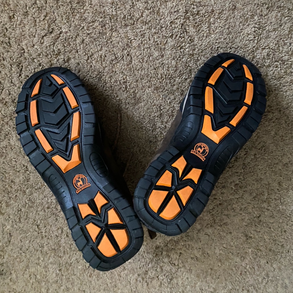 Brown and Orange Waterproof Elk Woods Men’s Hiking Shoes size 10.5 - Picture 8 of 9